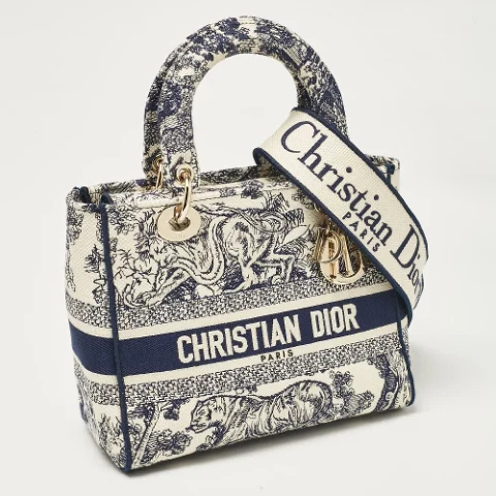 Dior Vintage Pre-owned Canvas totes Blue Dames