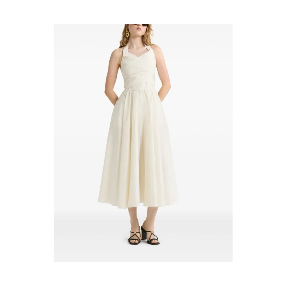 Patou Witte Jurk met Sweetheart Neck White Dames