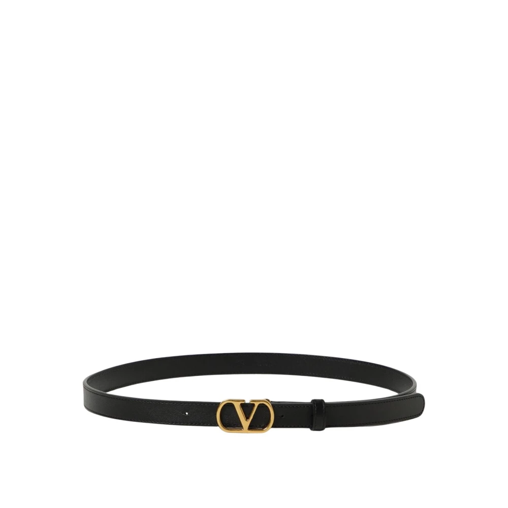 Valentino Garavani Women's Black Leather Belt With Buckle