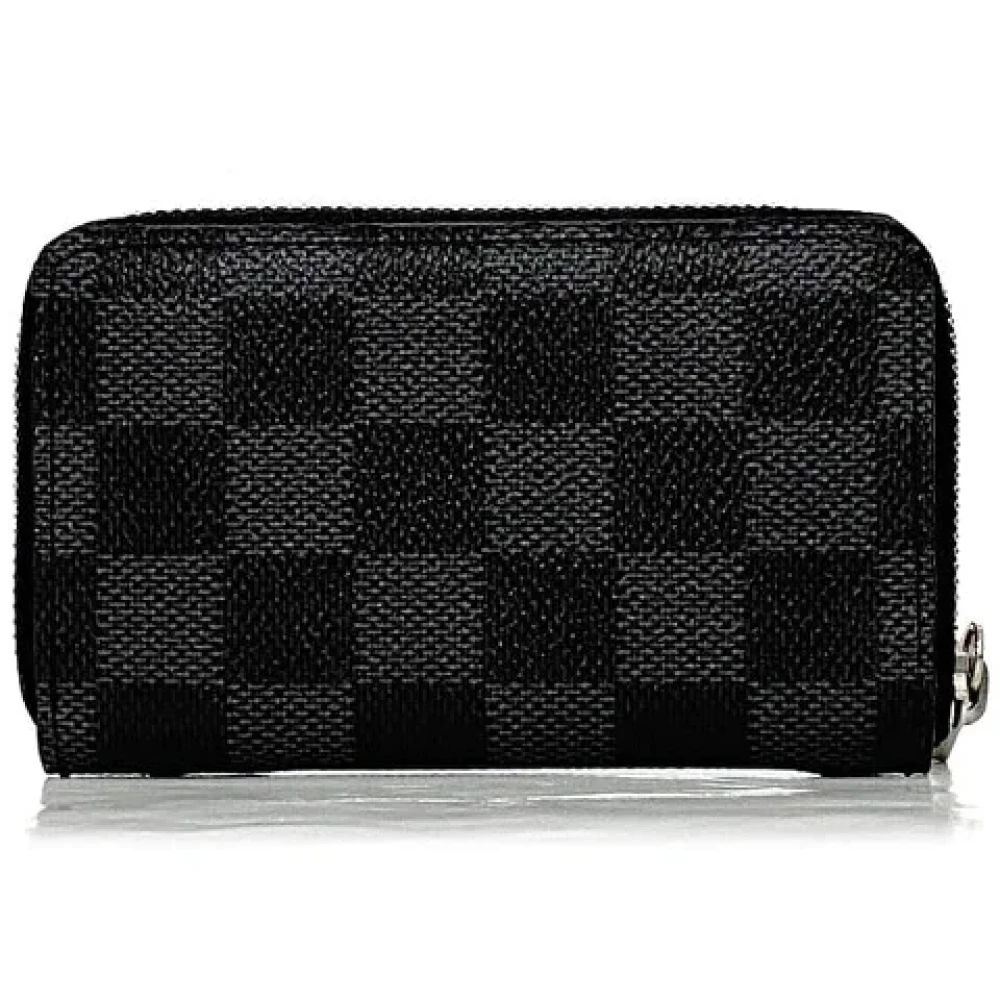 Louis Vuitton Vintage Pre-owned Cotton wallets Black Dames
