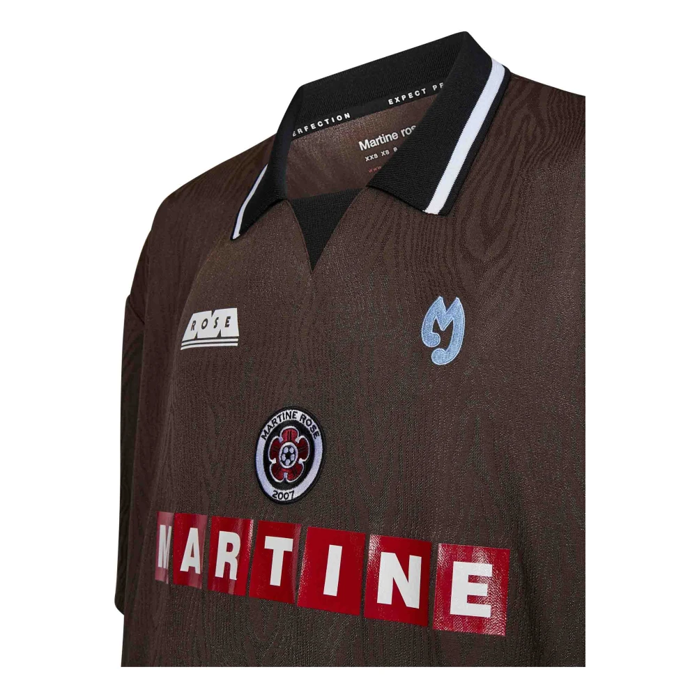 Martine Rose Bruine Polo Shirt met Logo Print Brown Heren