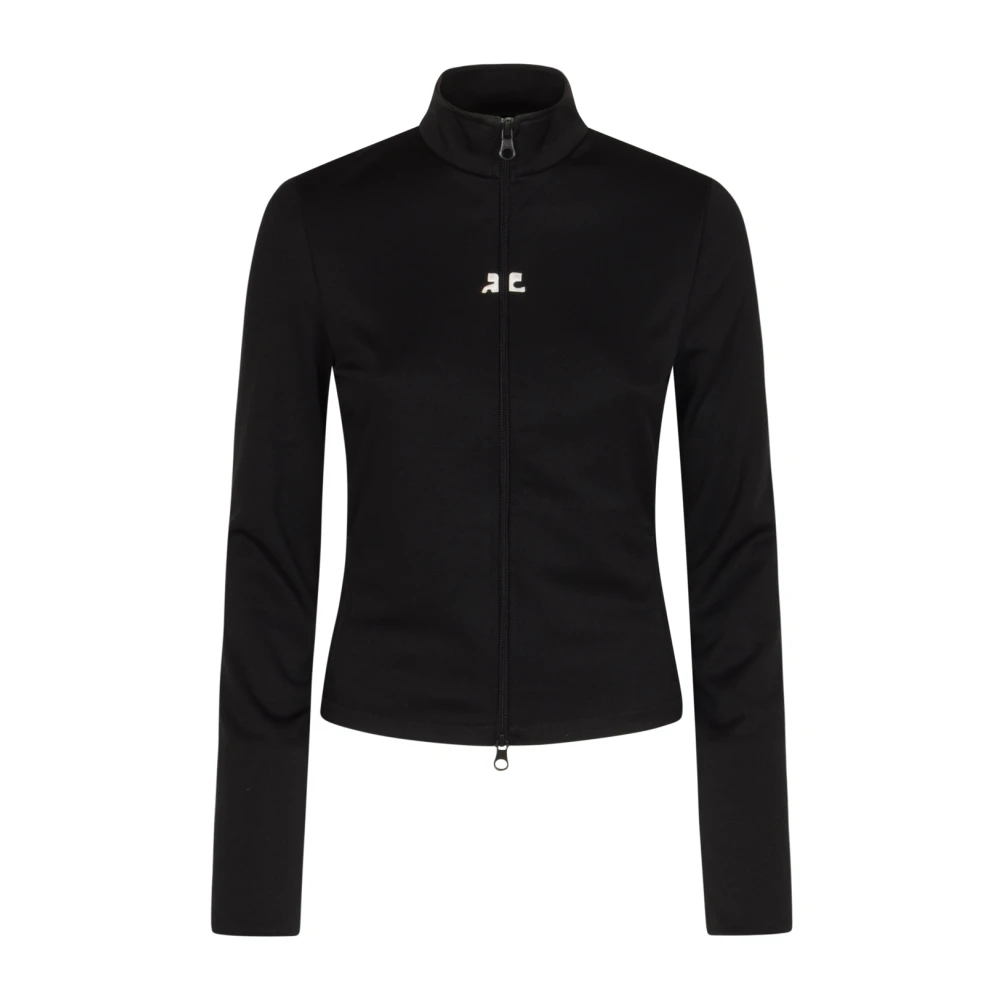 Courrèges Women's Black Biker Tracksuit Interlock Jacket