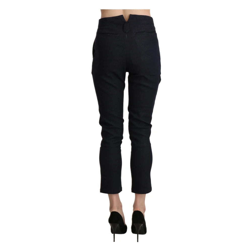 Ermanno Scervino Luxe Hoge Taille Capri Broek Black Dames