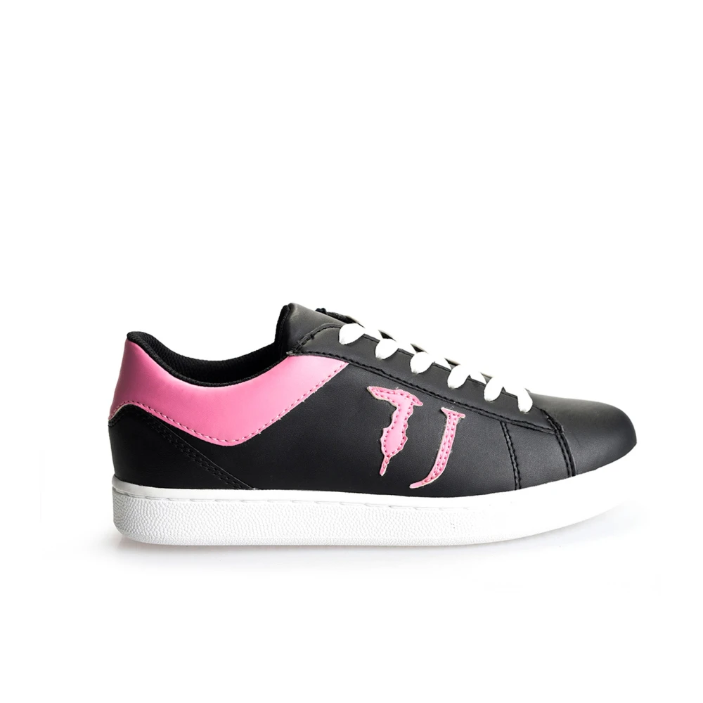 Trussardi Veterschoen Sneakers met Ronde Neus Dames Schoenen Zwart