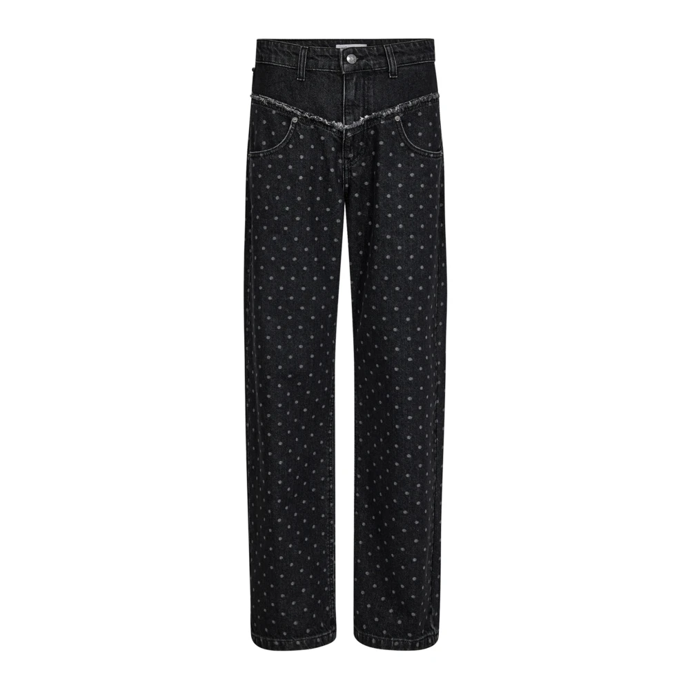 Co'Couture Zwarte Dot Block Jeans Black Dames