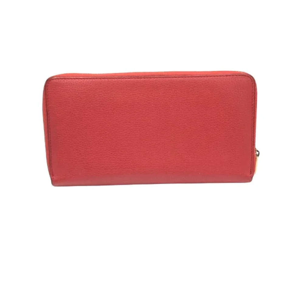 Celine Vintage Pre-owned Leather wallets Orange Dames