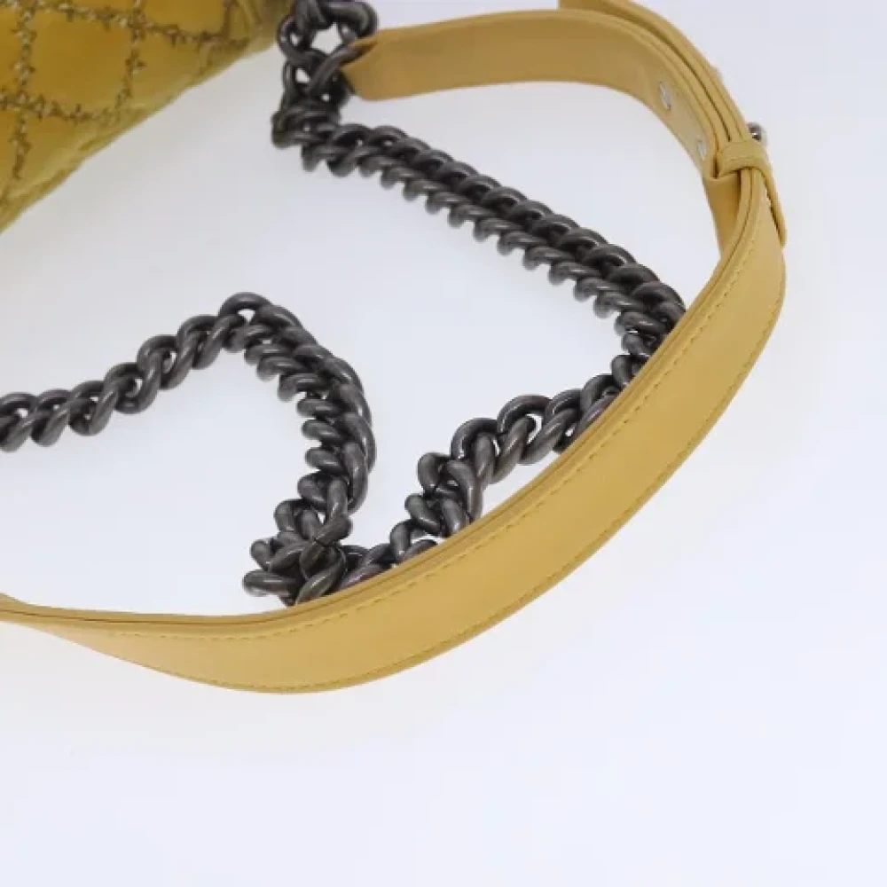 Chanel Vintage Pre-owned Fabric chanel-bags Yellow Dames