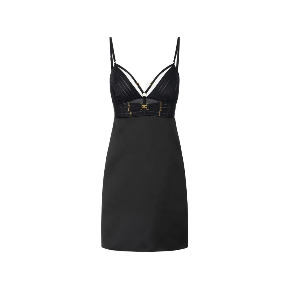 Elisabetta Franchi Black Duchesse Mini Dress - Female - Party Dresses - L - Dresses