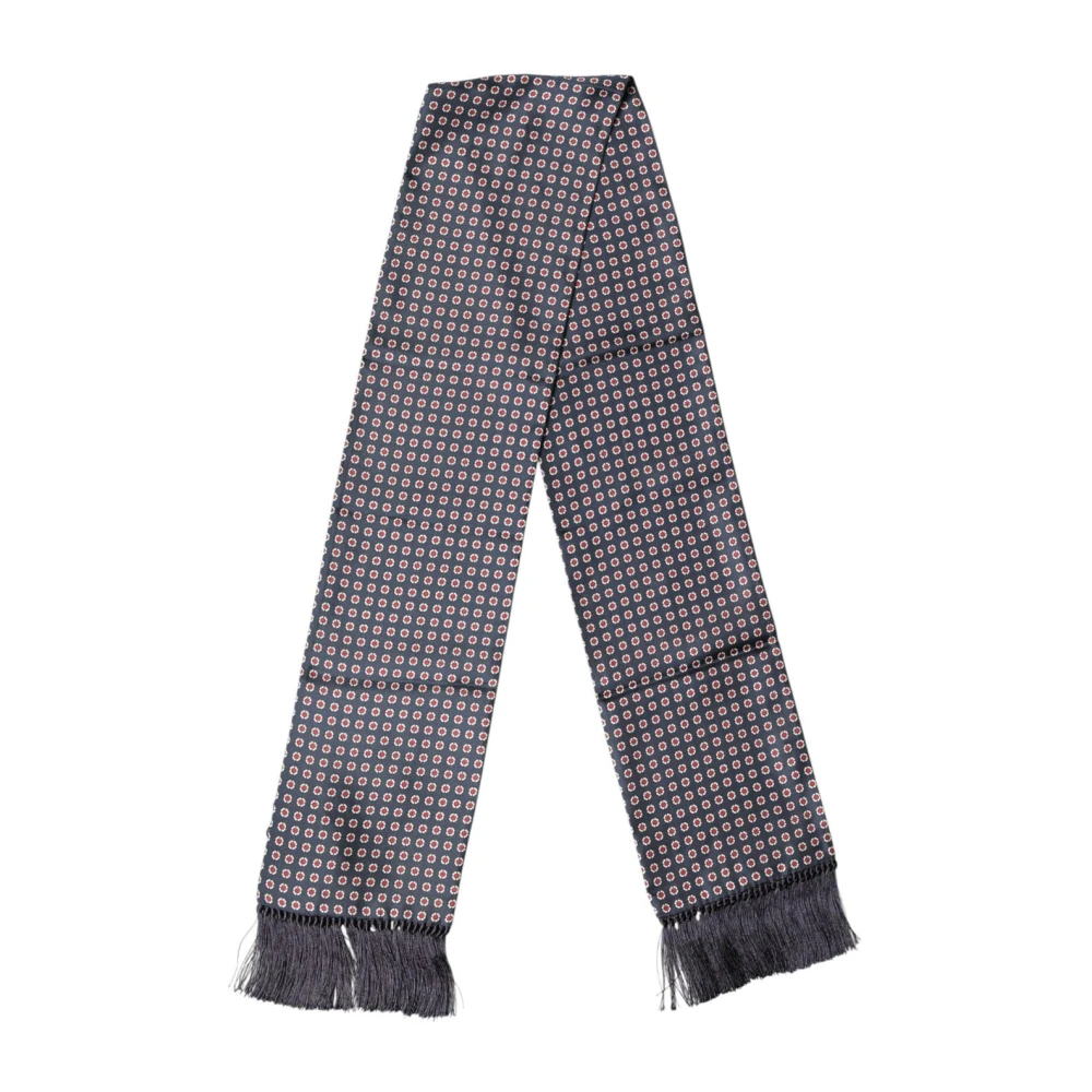 Dolce & Gabbana Uomo Multicolor - Foulard Collo Con Frange E Motivo - Accessories - E - One Size