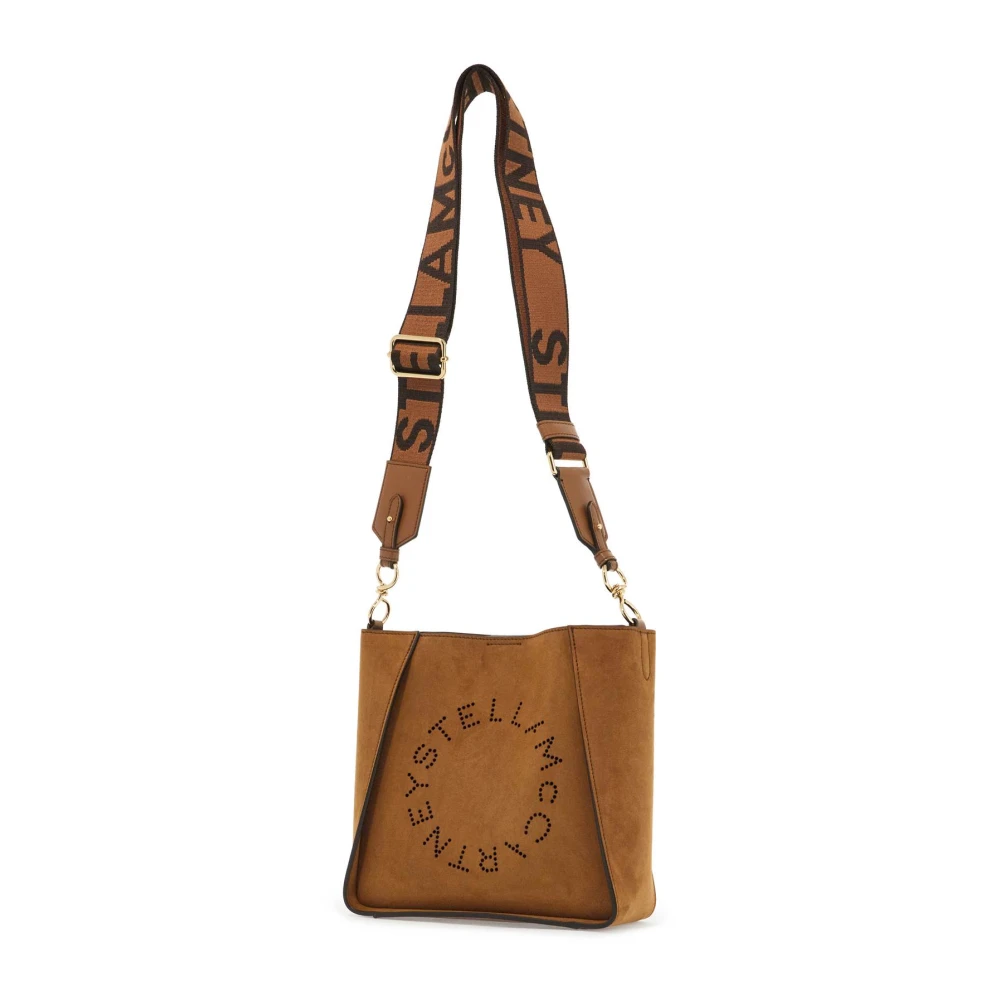 Stella Mccartney Schoudertas met Logo Branding Brown Dames