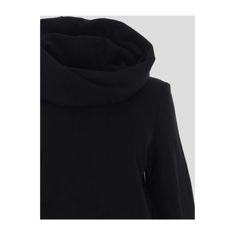 Saint Laurent Zwarte katoenen sweatshirt met lange mouwen Black Dames