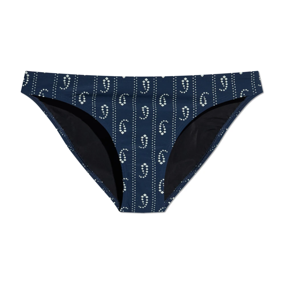 Tory Burch Women's Blue Hipster Bikini Bottom - Bikinis - S - Swimwear
