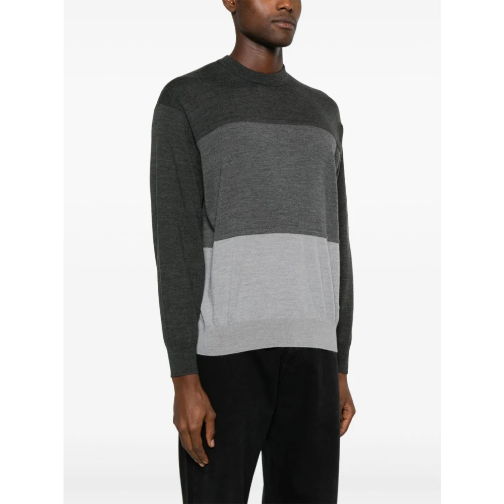 Emporio Armani Gezellige Wollen Trui voor Winterdagen Gray Heren