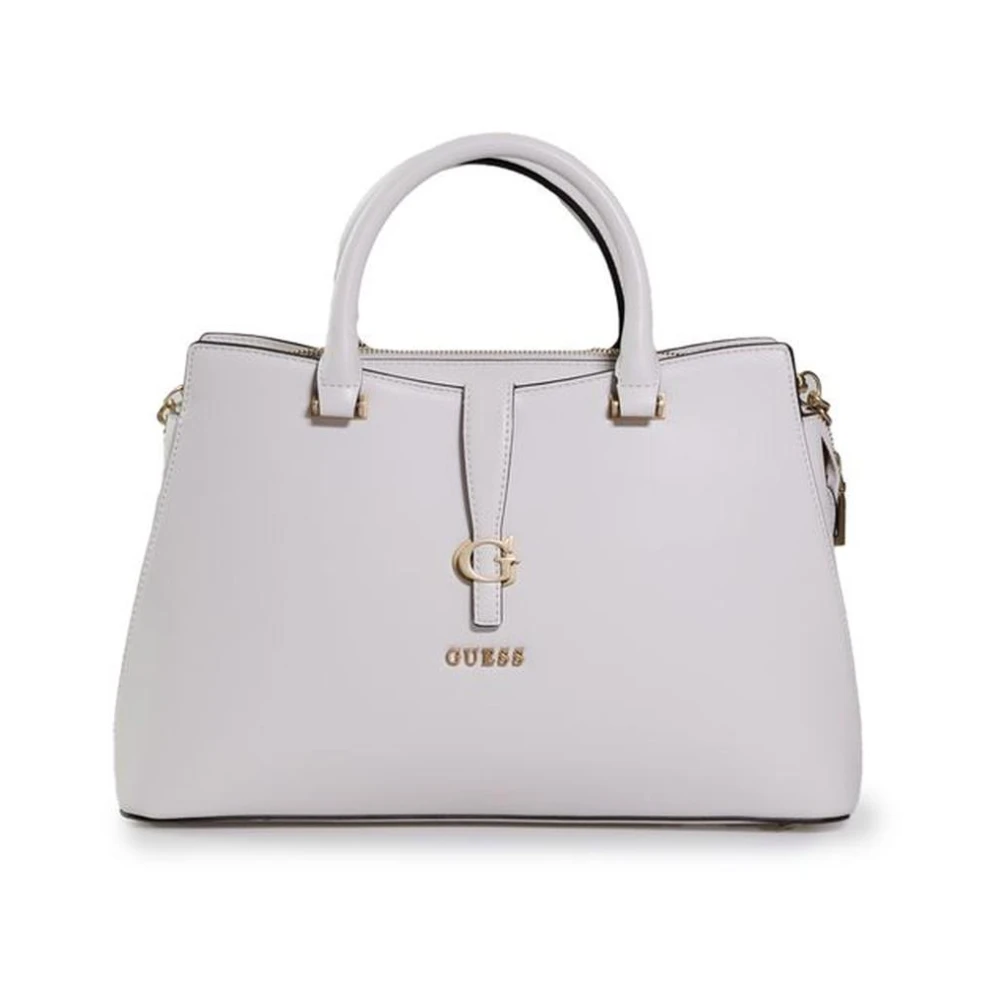Guess Gestructureerde polyethyleen handtas voor vrouwen Beige Dames