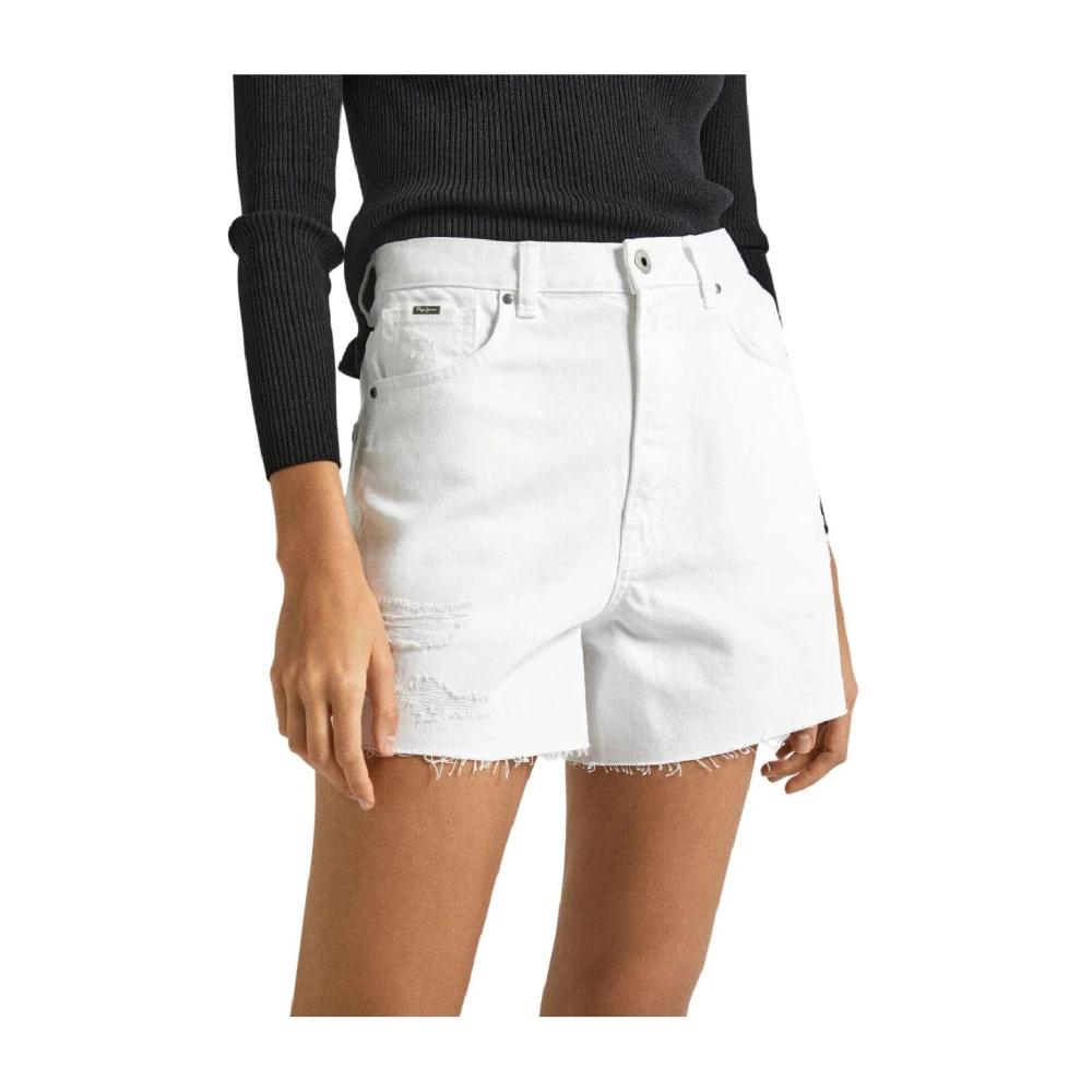 Pepe Jeans A-Line Shorts voor Vrouwen White Dames