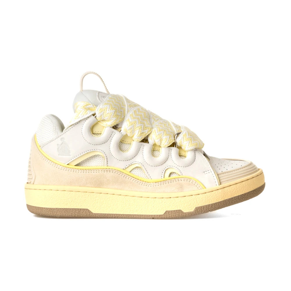 Lanvin Women's White Curb Leather Sneakers