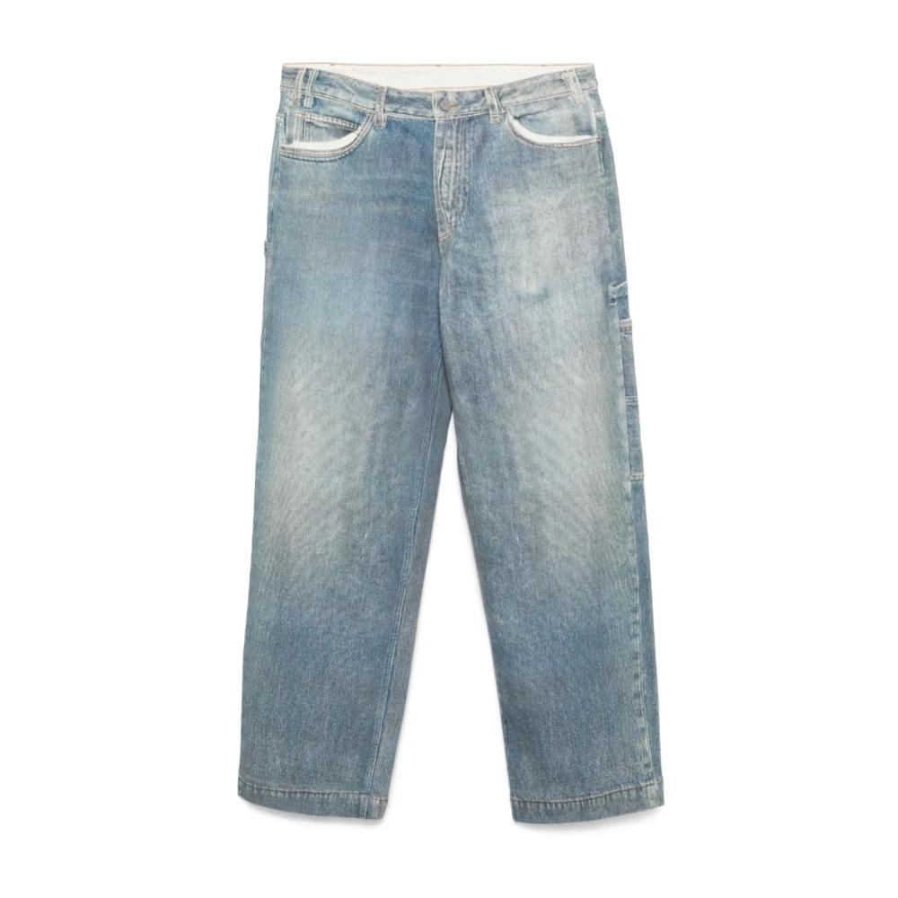 Emporio Armani Blauwe Jeans met Cargo Zakken Blue Heren