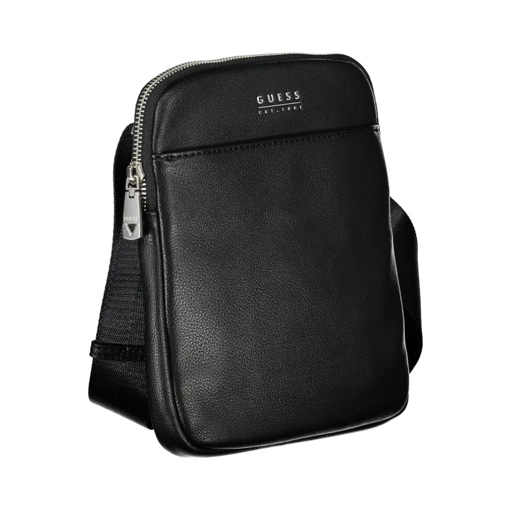 Guess Zwarte Slimme Schoudertas voor Mannen Black Heren