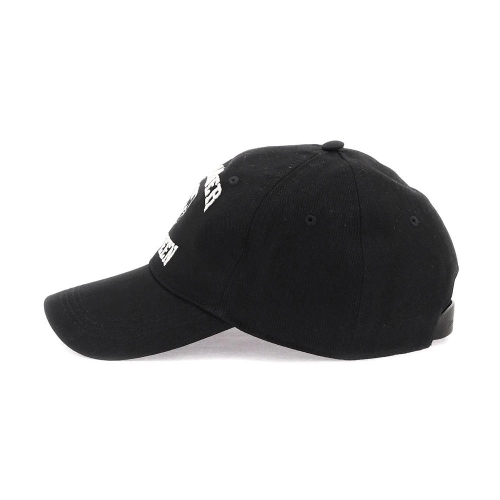 alexander mcqueen Geborduurde Logo Baseballpet Black Heren