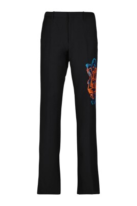 straight-cut-graf-print-pants