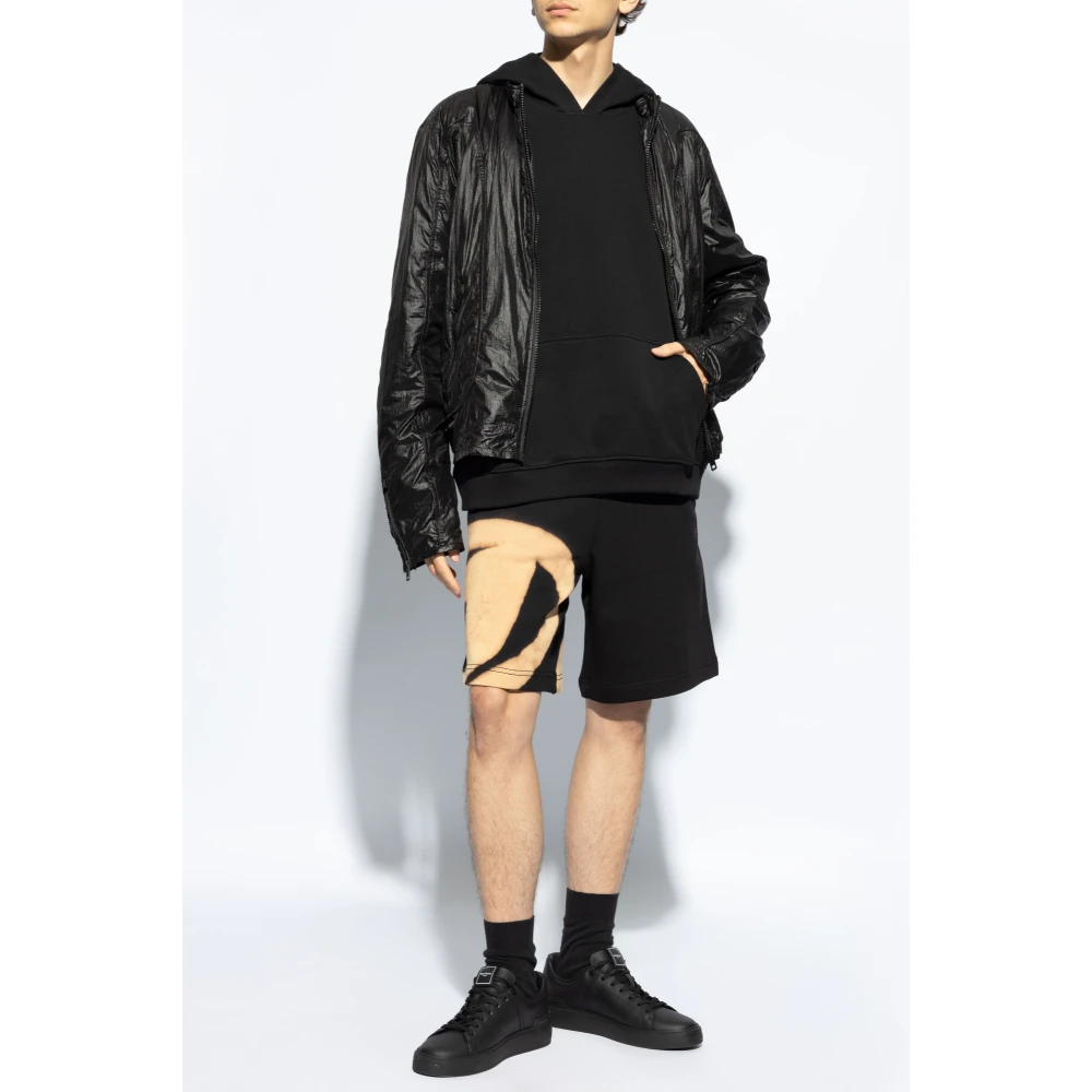 Diesel Shorts `P-Crow-Bleach` Black Heren
