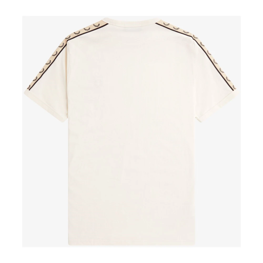 Fred Perry Contrast Rib Ringer T-Shirt Beige Heren