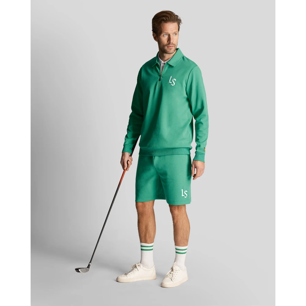 Lyle & Scott Logo Sweatshorts Green Heren