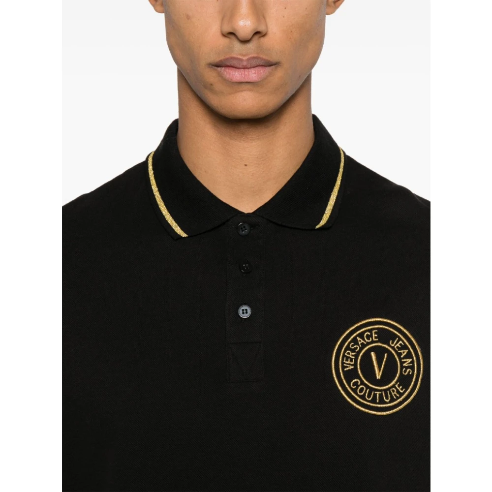 Versace Jeans Couture Stijlvolle heren T-shirts en polo's Black Heren