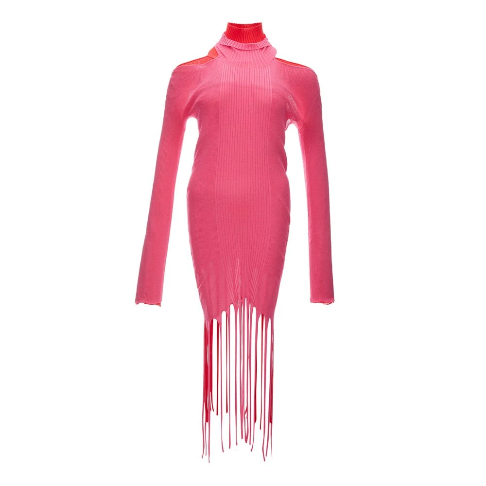 Bottega Veneta Rosa Katoenen Jurk Pink Dames