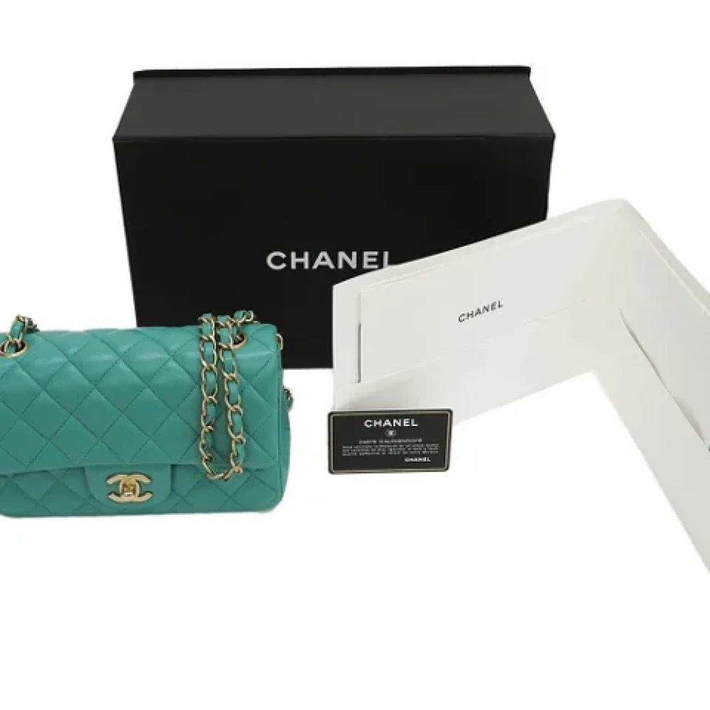 Chanel Vintage Pre-owned Fabric chanel-bags Green Dames