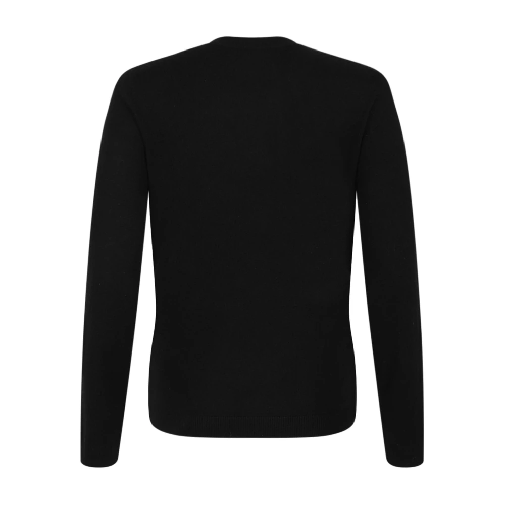 Gran Sasso Zwarte Crew Neck Wollen Trui Black Dames