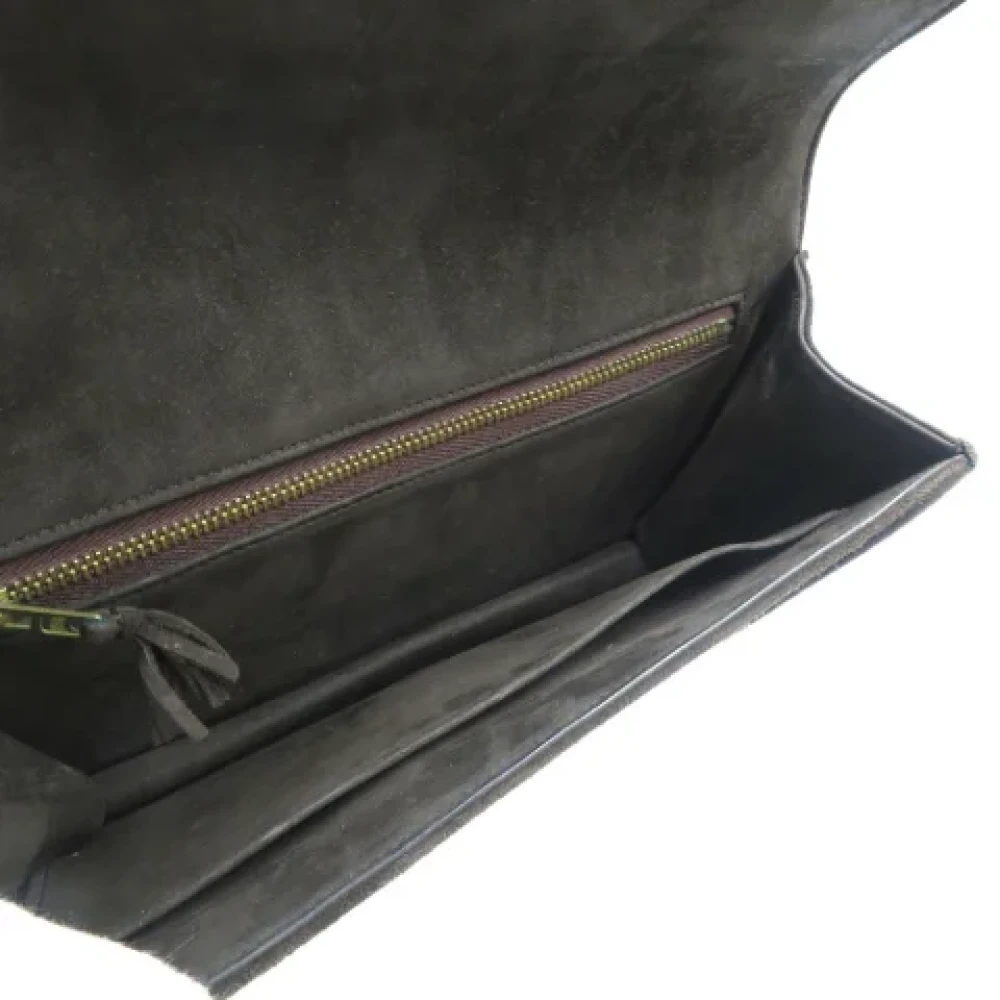 Hermès Vintage Pre-owned Fabric clutches Green Dames
