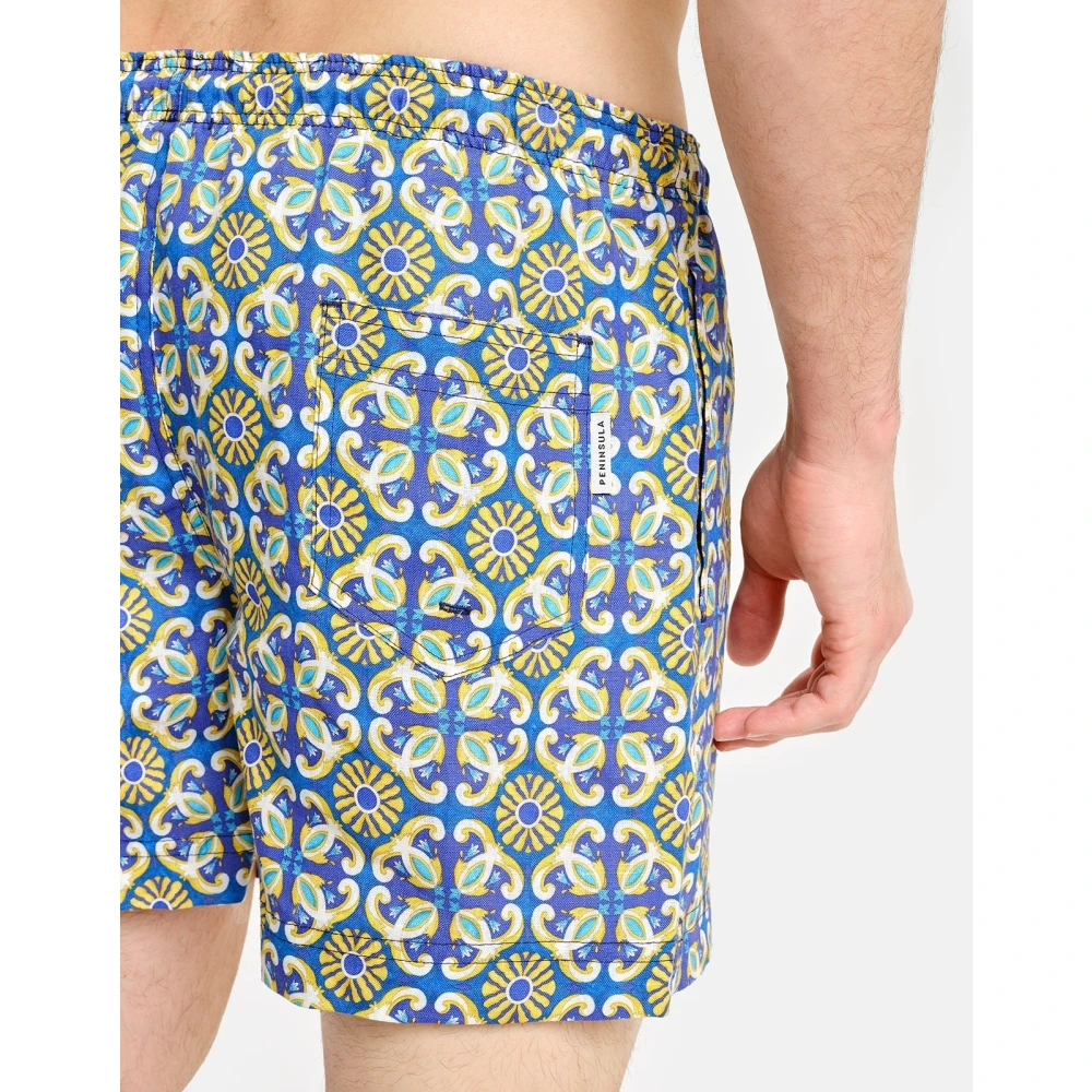 Peninsula Mediterrane Linnen Zwembroek Multicolor Heren