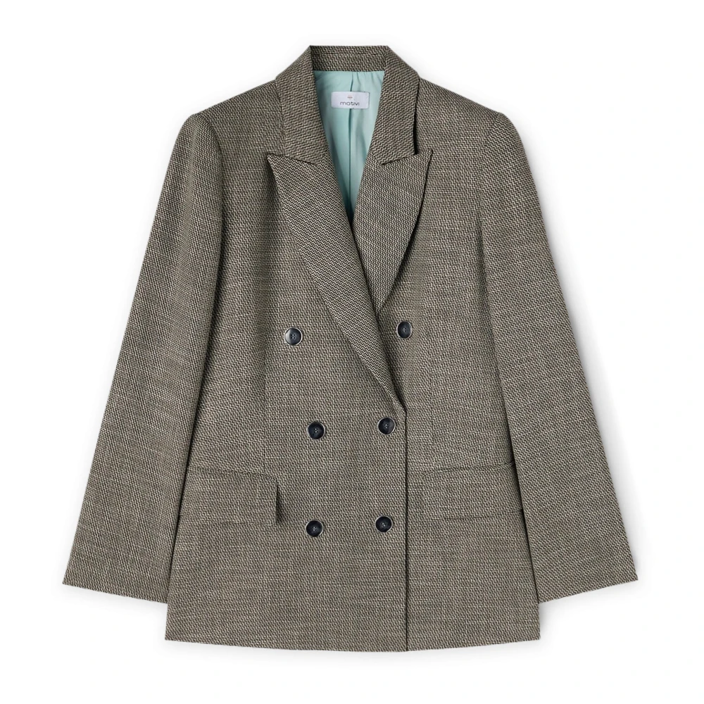 Motivi Donna Grigio - Giacca Oversize Doppiopetto - Jackets - Xs