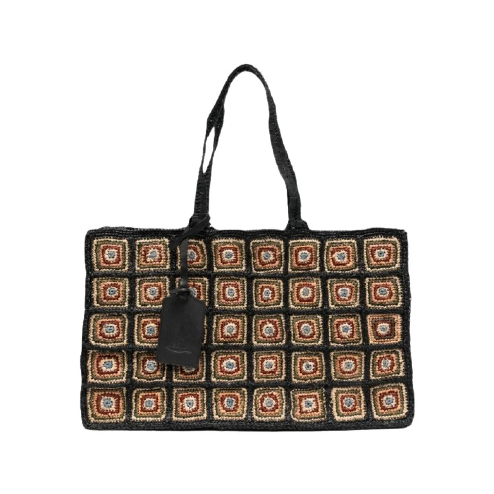 Ibeliv Multicolor Shopping Bags, Female, One Size, Rio Crochet Tote