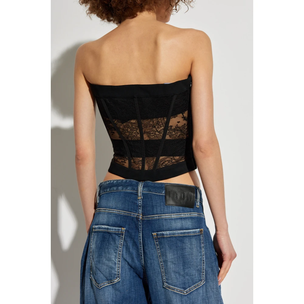 Dsquared2 Vetersluiting korset Black Dames
