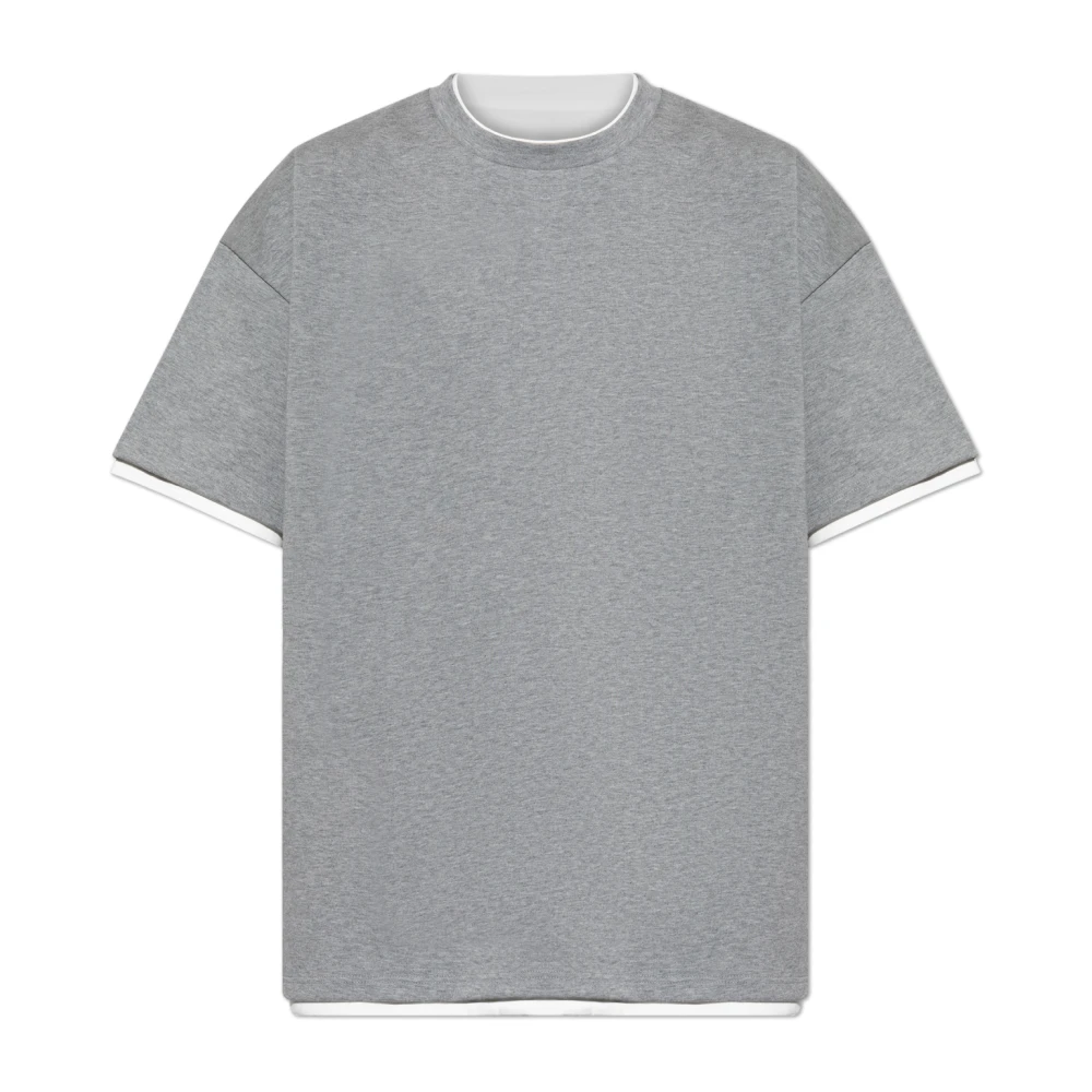 Jil Sander Grå T-Shirt Med Tryck