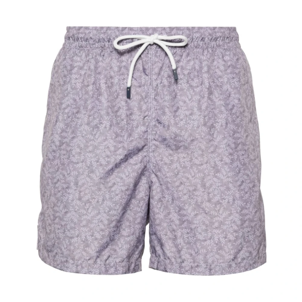 Fedeli Polyester Zwemshorts met Elastische Band Gray Heren