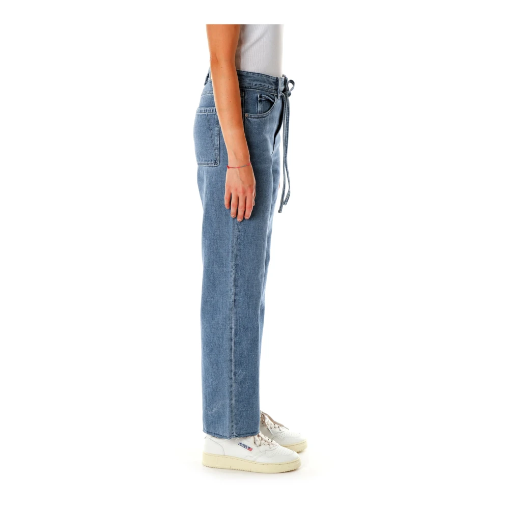 ARMEDANGELS Cut Hem Baggy Fit Jeans Blue Dames
