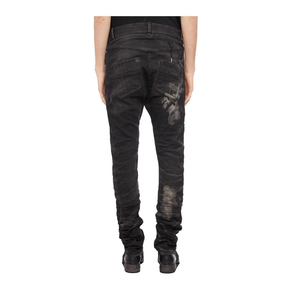 Boris Bidjan Saberi Stone Washed Denim Broek Black Heren