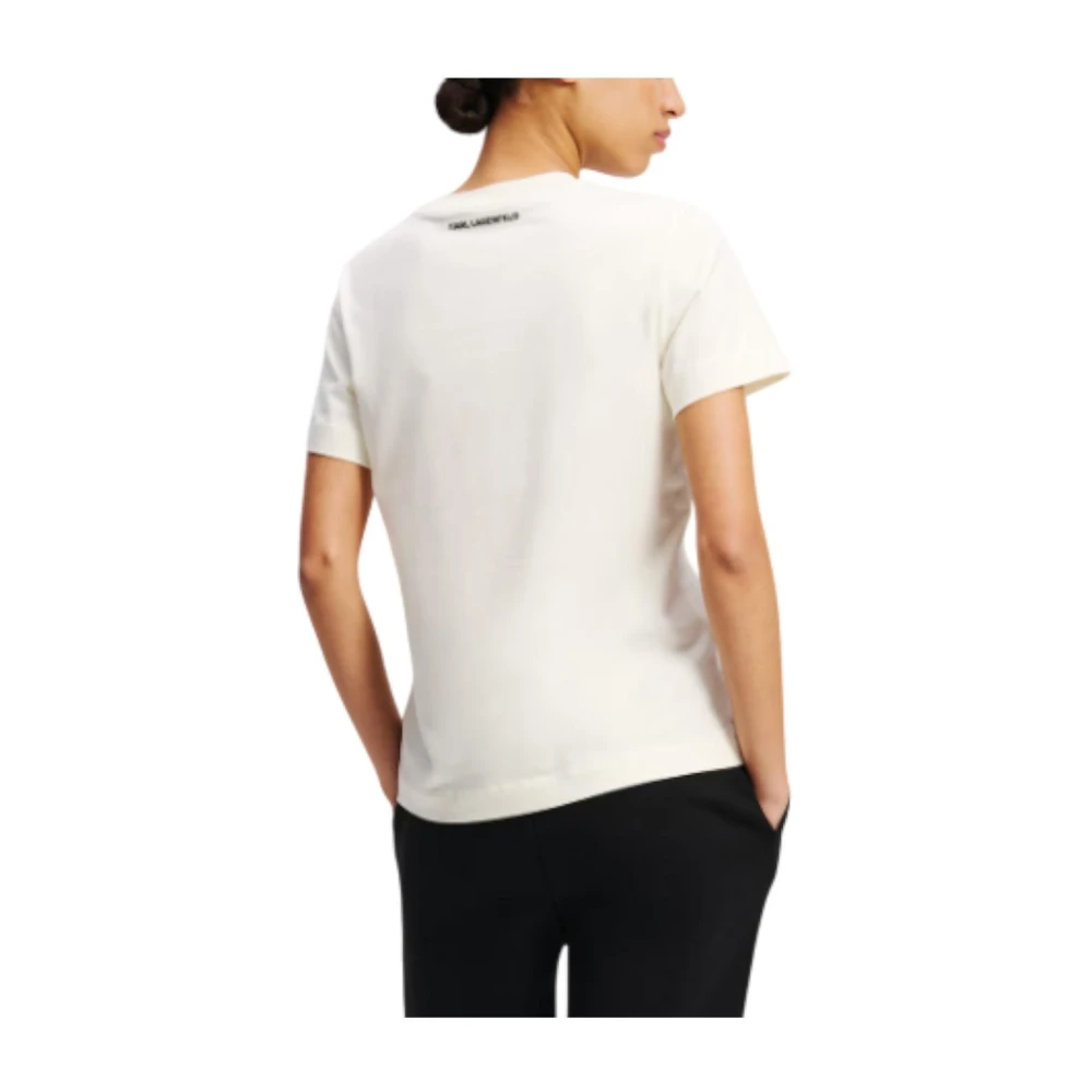 Karl Lagerfeld T-shirt Icon Schets White Dames