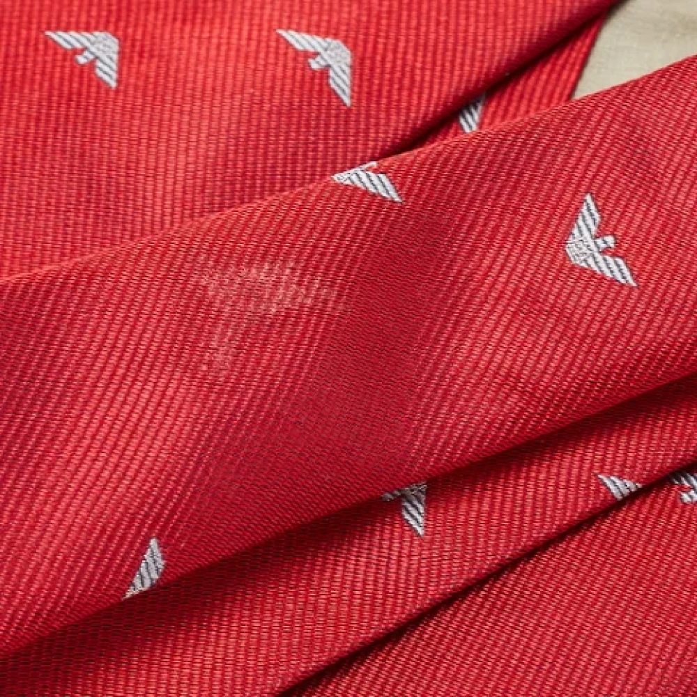 Armani Pre-owned Silk home-office Red Heren