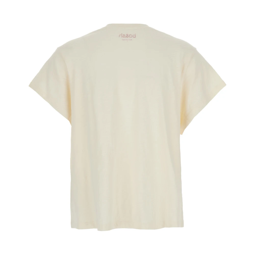 BA&SH Wit T-shirt met ronde hals en print op de voorkant White Dames