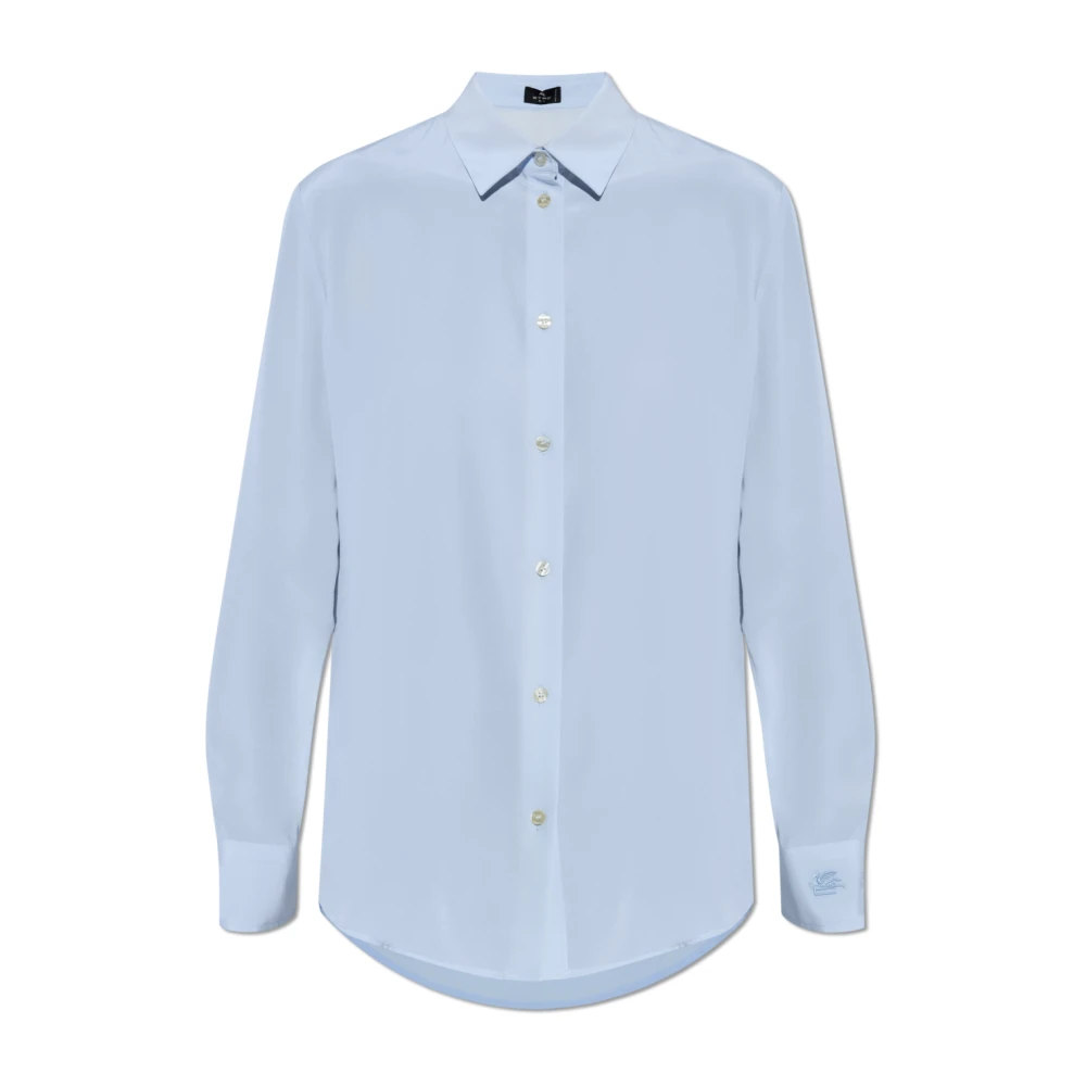 ETRO Zijden overhemd Blue Dames