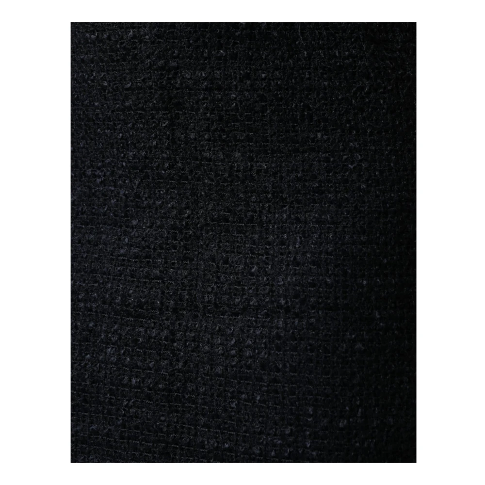 Dolce & Gabbana Zwarte Wol Midi Potlood Rok Rits Black Dames