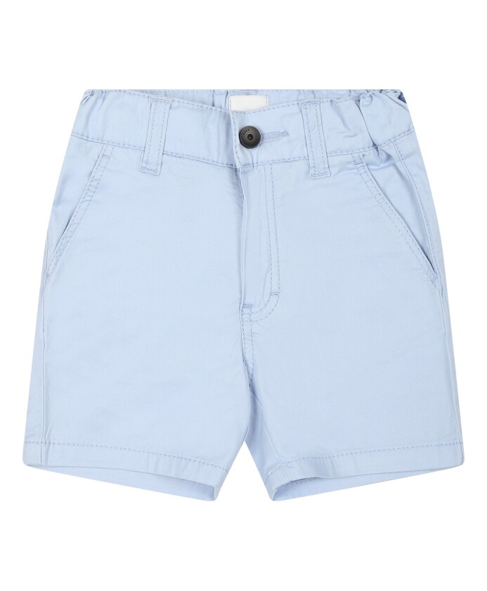 shorts-casual-en-melange-de-coton-bleu-clair