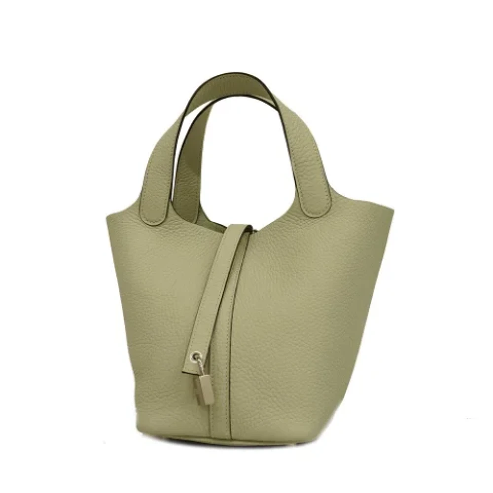 Hermès Vintage Pre-owned Fabric handbags Green Dames