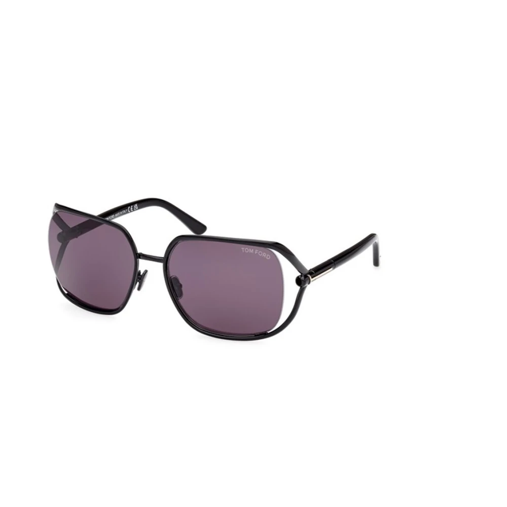 Tom Ford Svarta solglasögon med rökfärgade linser Black, Unisex