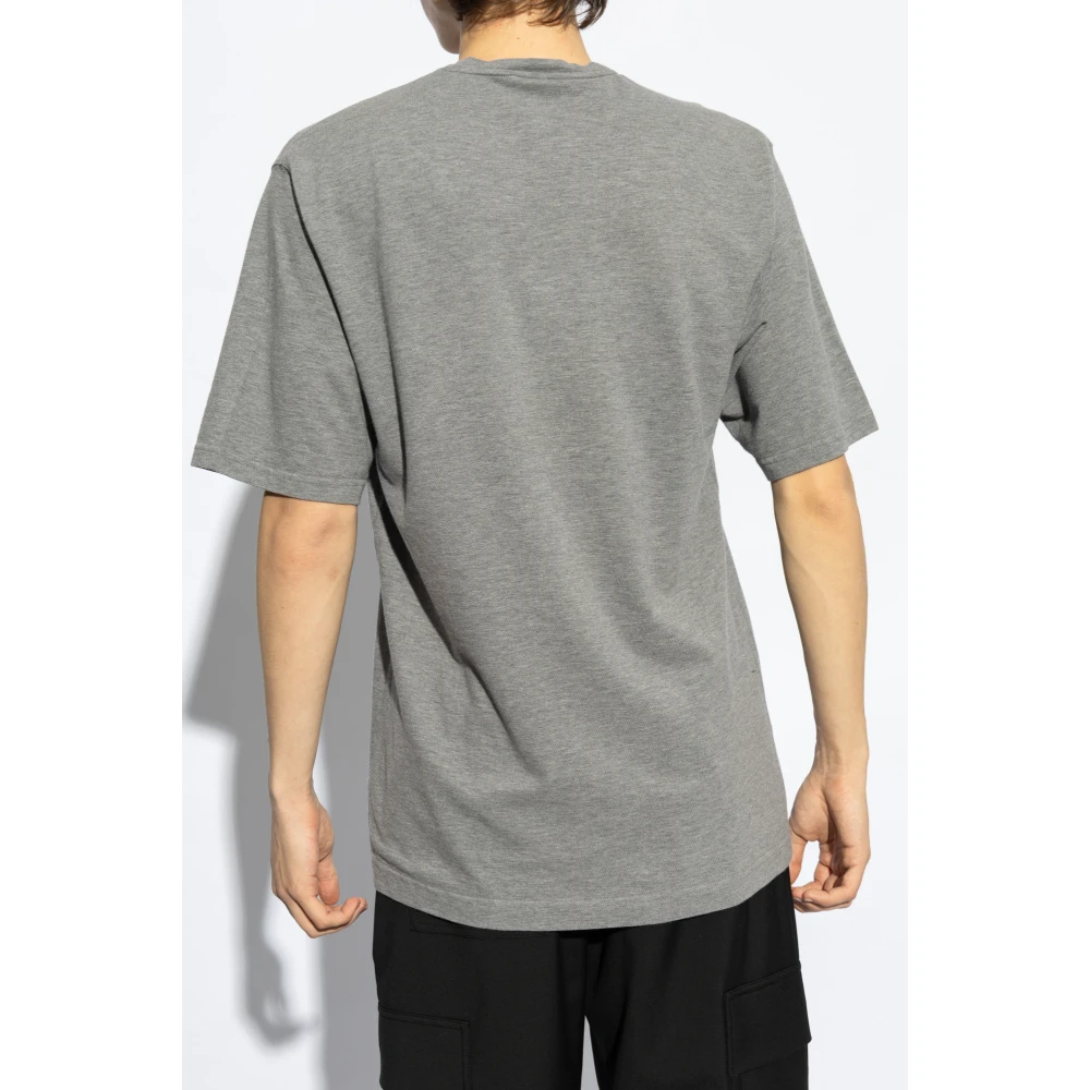 Dolce & Gabbana T-shirt met logo applicatie Gray Heren