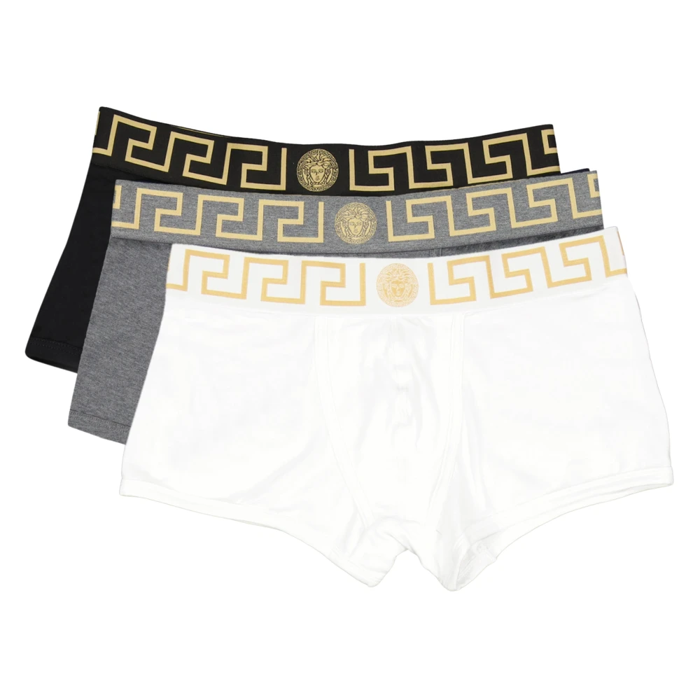 Versace Men's Multicolor Greca Border Trunks 3-Pack - Underpants - 2XL - Underwear